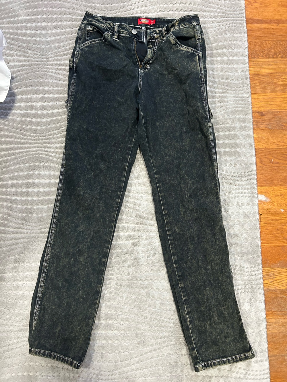 Dickies Washed Black Straight-Leg Jeans